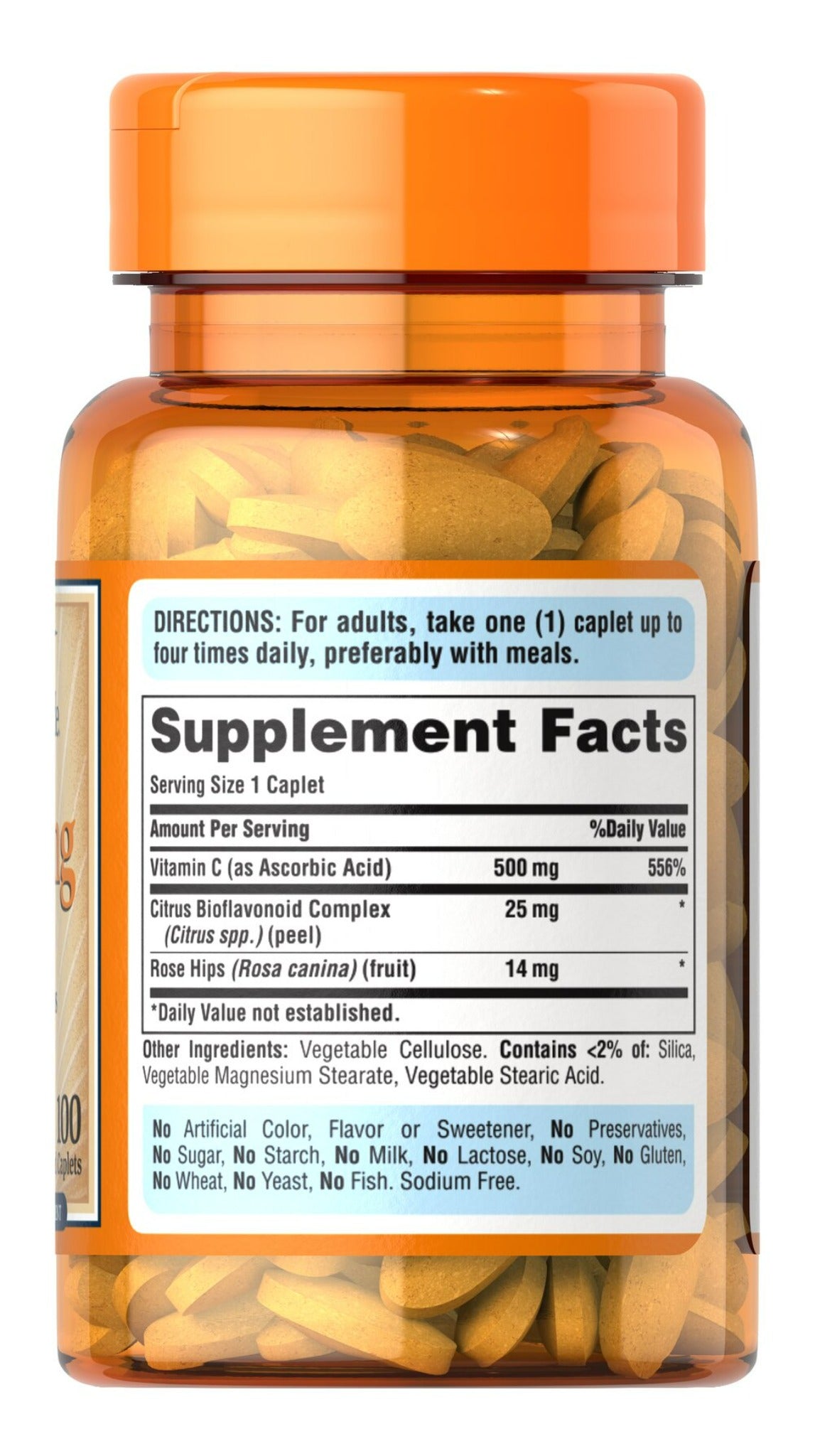 Vitamina C-500mg con Bioflavonoides y Rosa Mosqueta