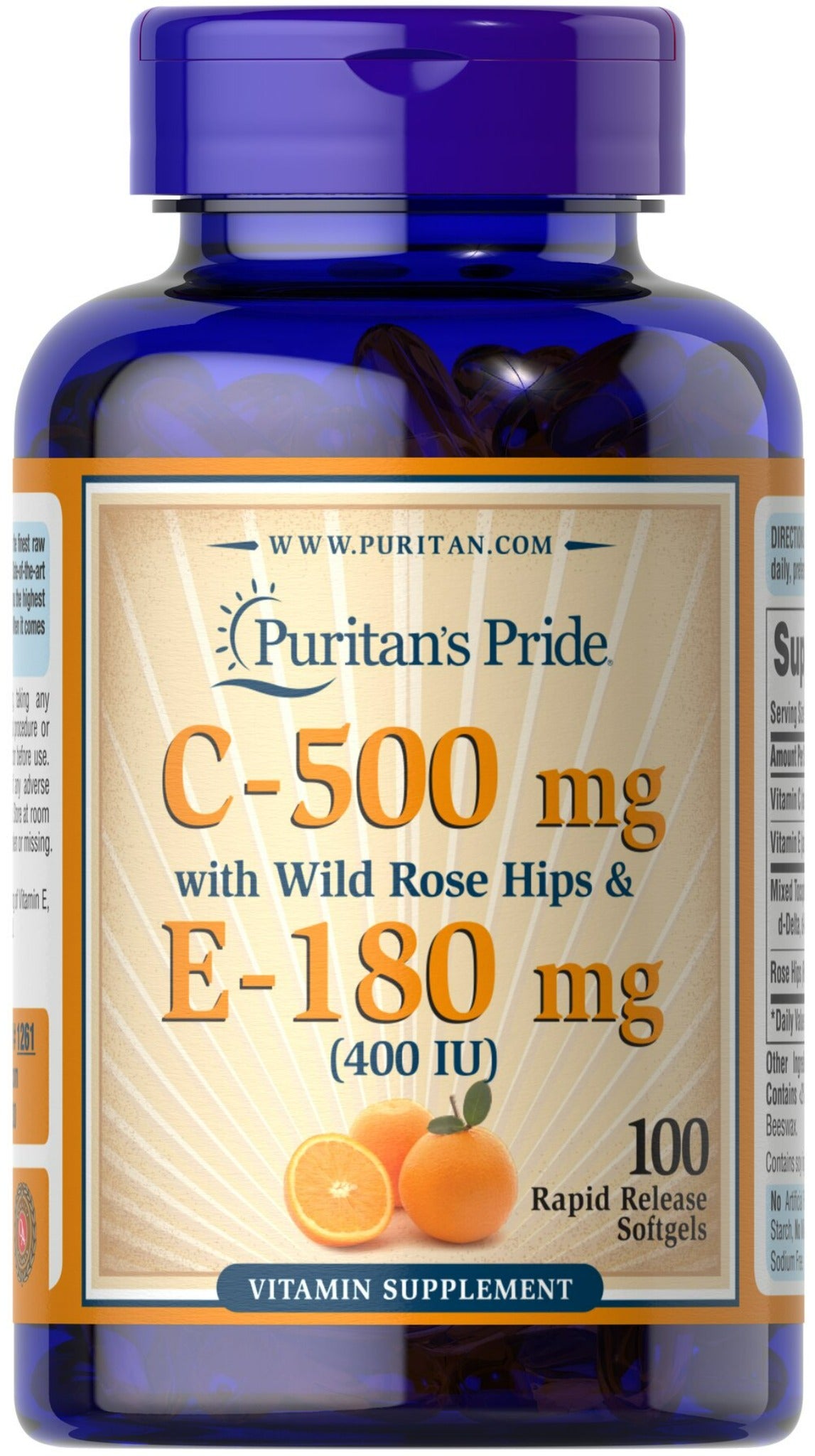 Vitamina C y E 500 mg / 400 UI con Rosa Mosqueta