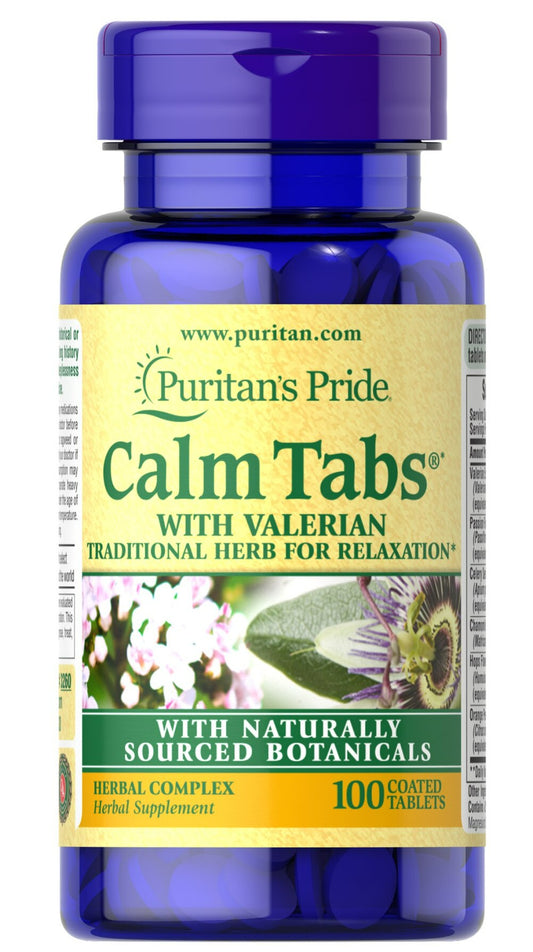 Calm Tabs® com Valeriana, Passiflora, Lúpulo, Camomila