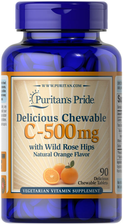 Vitamina C-500 Masticable con Rosa Mosqueta