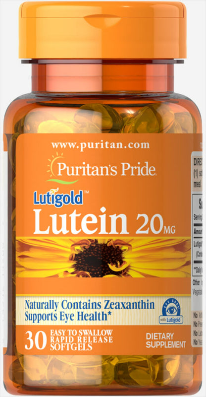 Luteína 20 mg con Zeaxantina