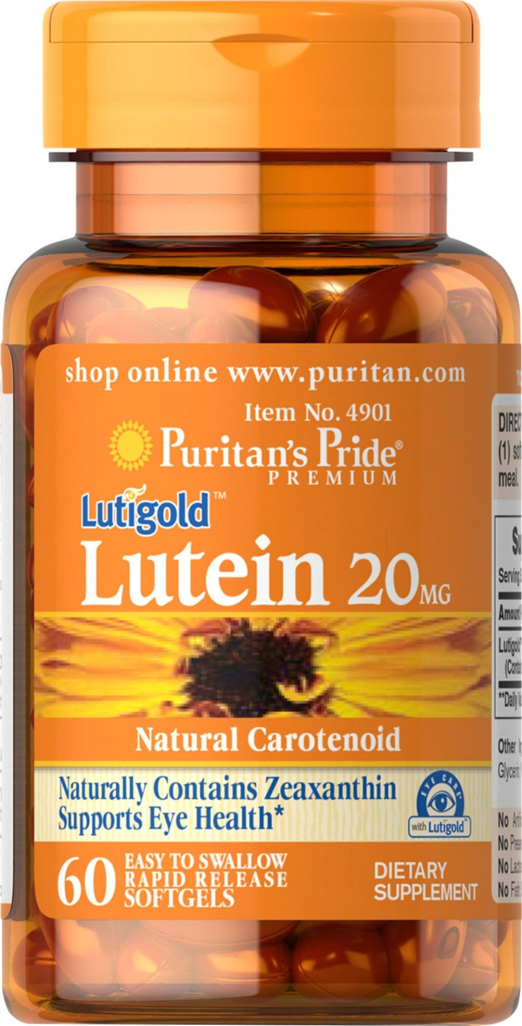 Luteína 20 mg con Zeaxantina