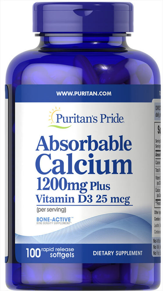 Cálcio Absorvível 1200 mg com Vitamina D3 1000 UI
