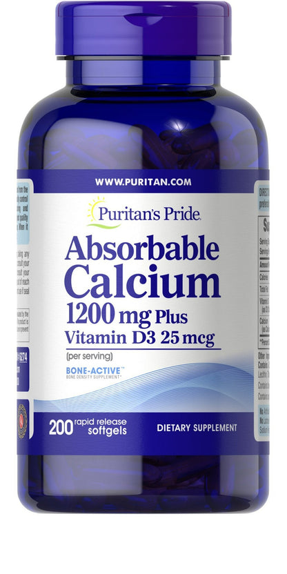 Cálcio Absorvível 1200 mg com Vitamina D3 1000 UI