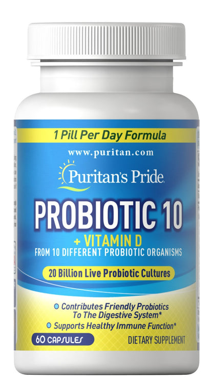 Probiótico 10 con vitamina D