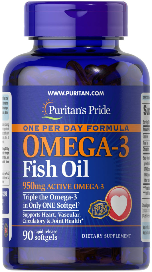 Aceite de Pescado Omega-3 1360 mg (950 mg Omega-3 Activo) Diariamente