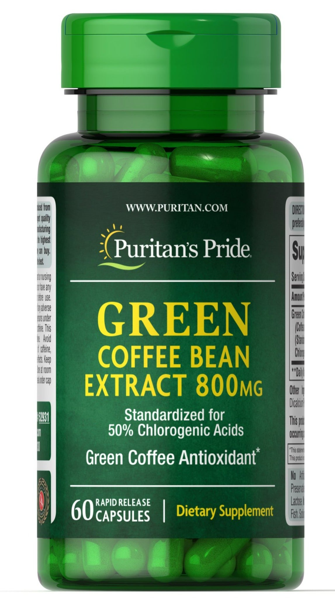 Extracto de grano de café verde 800 mg