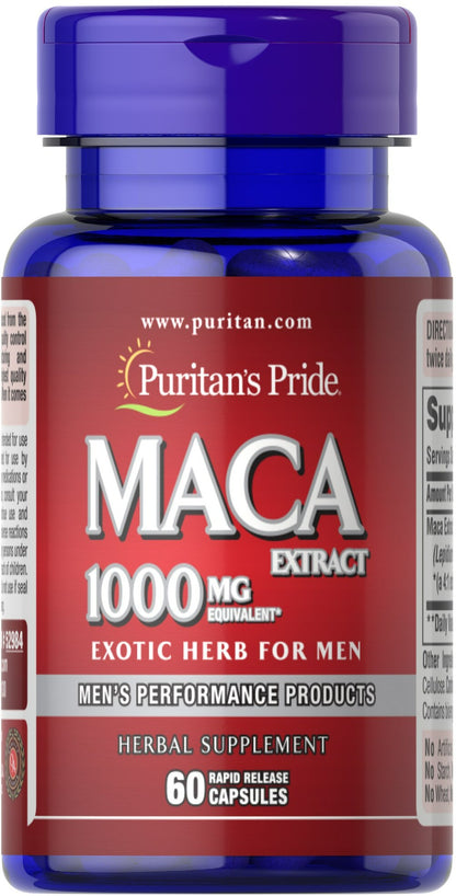 Maca 1000 mg hierba exótica para hombres