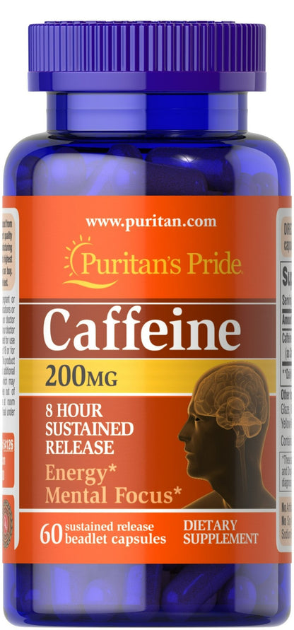 Cafeína 200 mg Liberación sostenida 8 horas