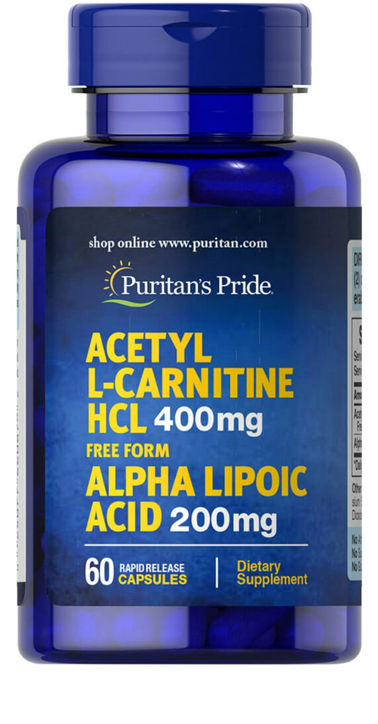 Acetil L-Carnitina Free Form 400 mg com Ácido Alfa Lipoico 200 mg