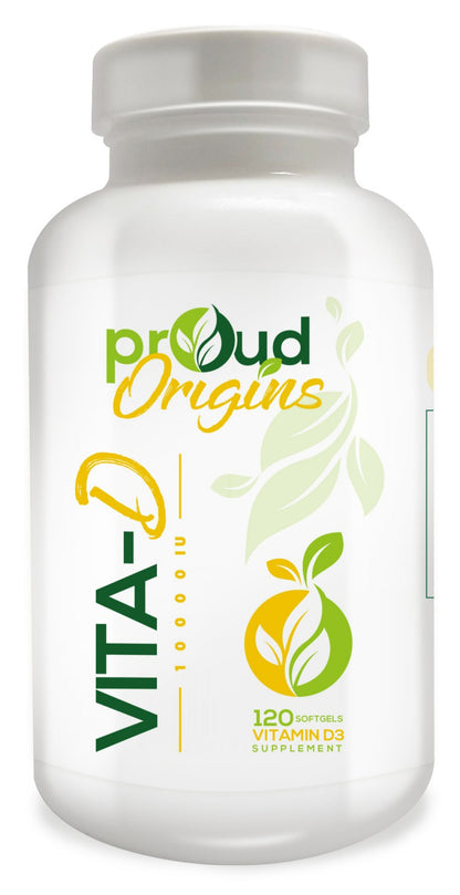 Proud Origins Vitamina D 10 000 UI 120 cápsulas blandas